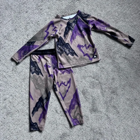 Burton Toddler 3T Base Layer Set Abstract Print Thermal Top & Leggings - Picture 7 of 9